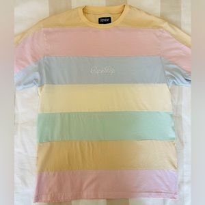 ripndip mid city pastel Colorblock T-shirt size large